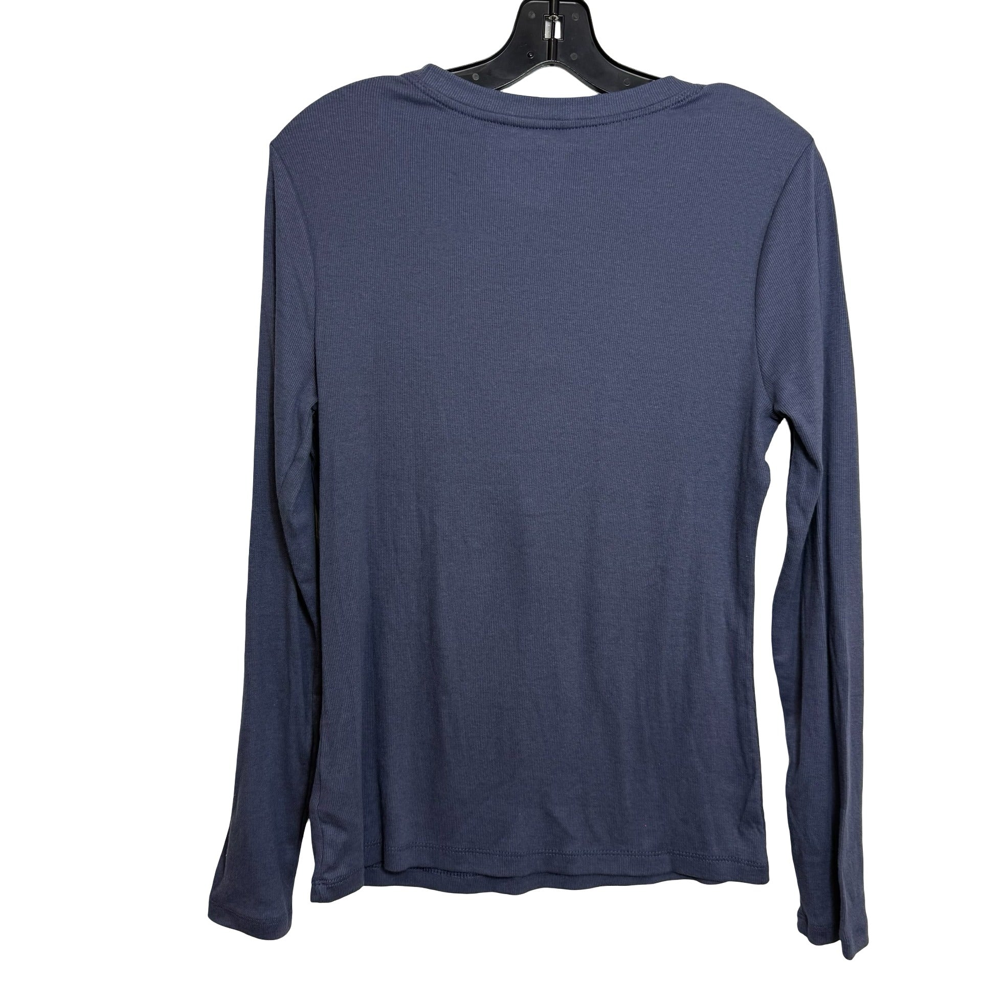 Top Long Sleeve Basic By A New Day In Blue, Size: M