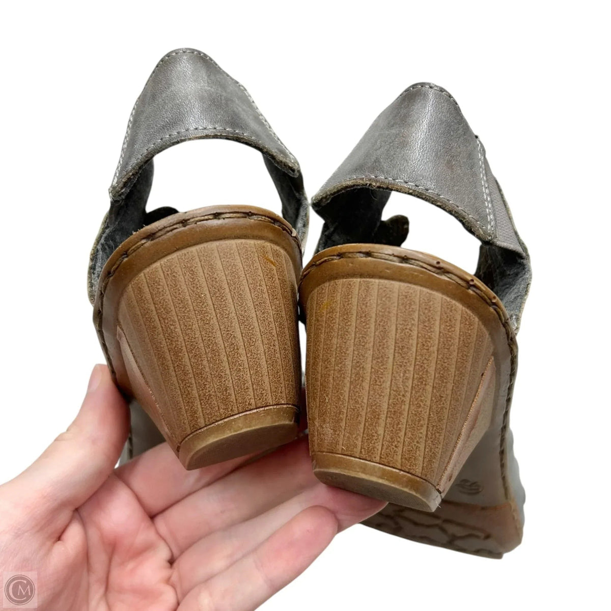 Shoes Heels Block By Riekers In Grey, Size: 6.5