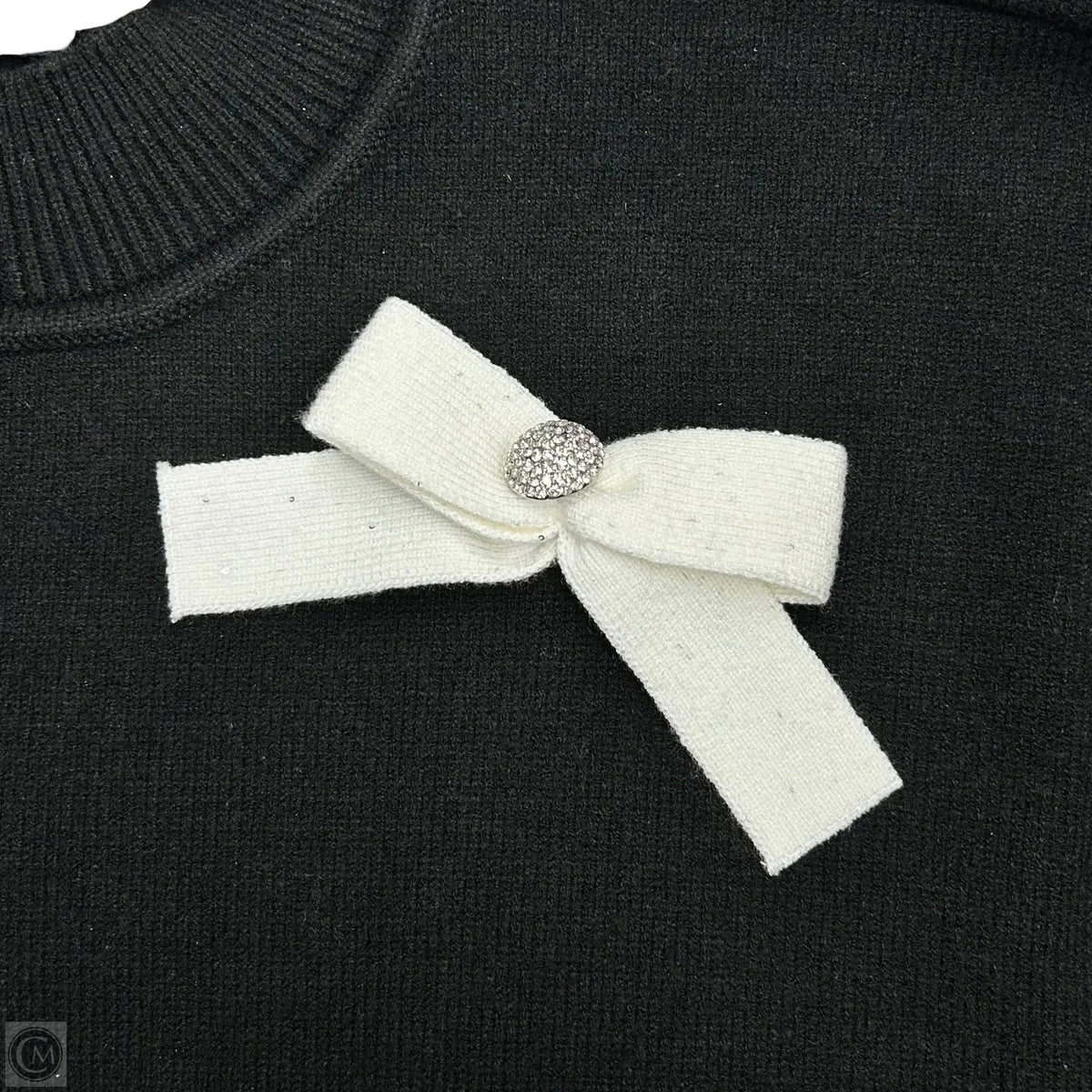 Sweater Designer By Karl Lagerfeld In Black & White, Size: Xl