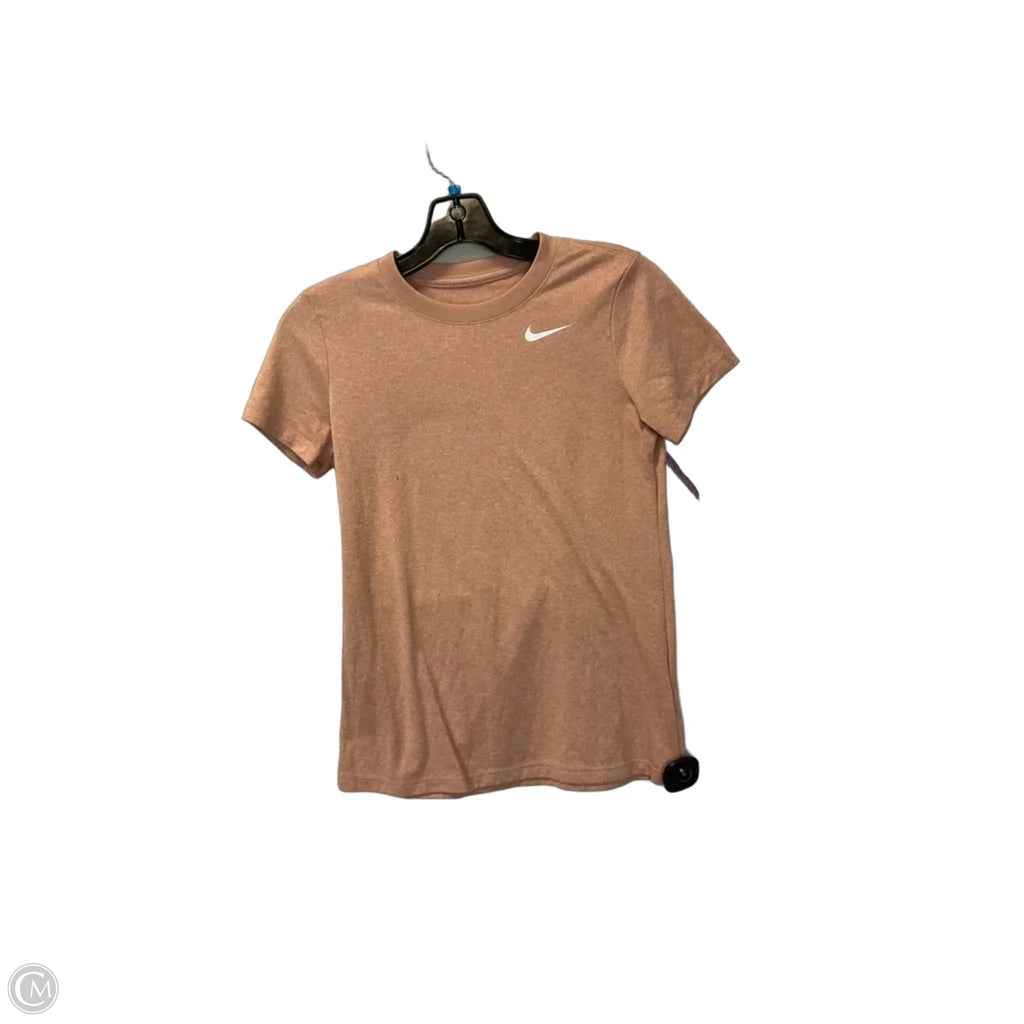 Athletic Top Short Sleeve By Nike In Orange, Size: Xs