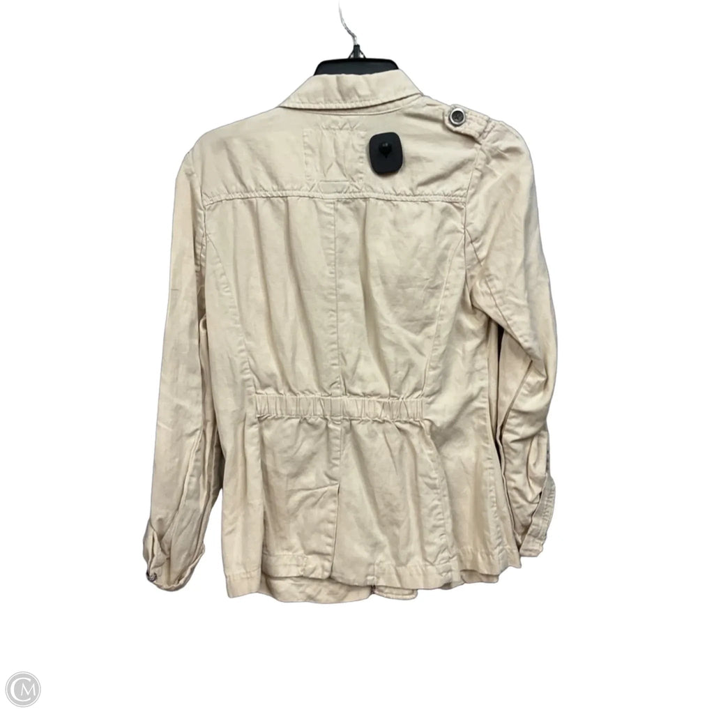 Jacket Utility By Clothes Mentor In Cream, Size: M