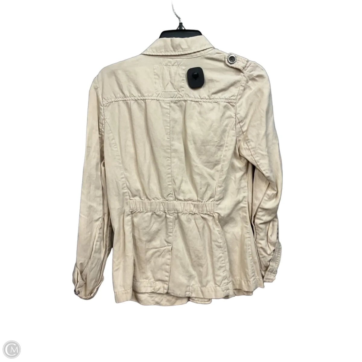 Jacket Utility By Clothes Mentor In Cream, Size: M