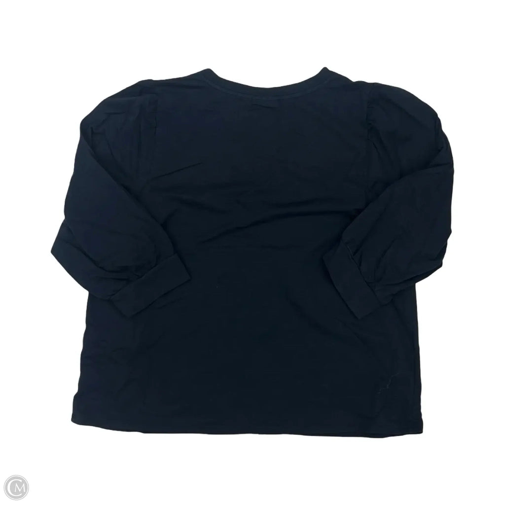 Top 3/4 Sleeve By J. Jill In Navy, Size: L