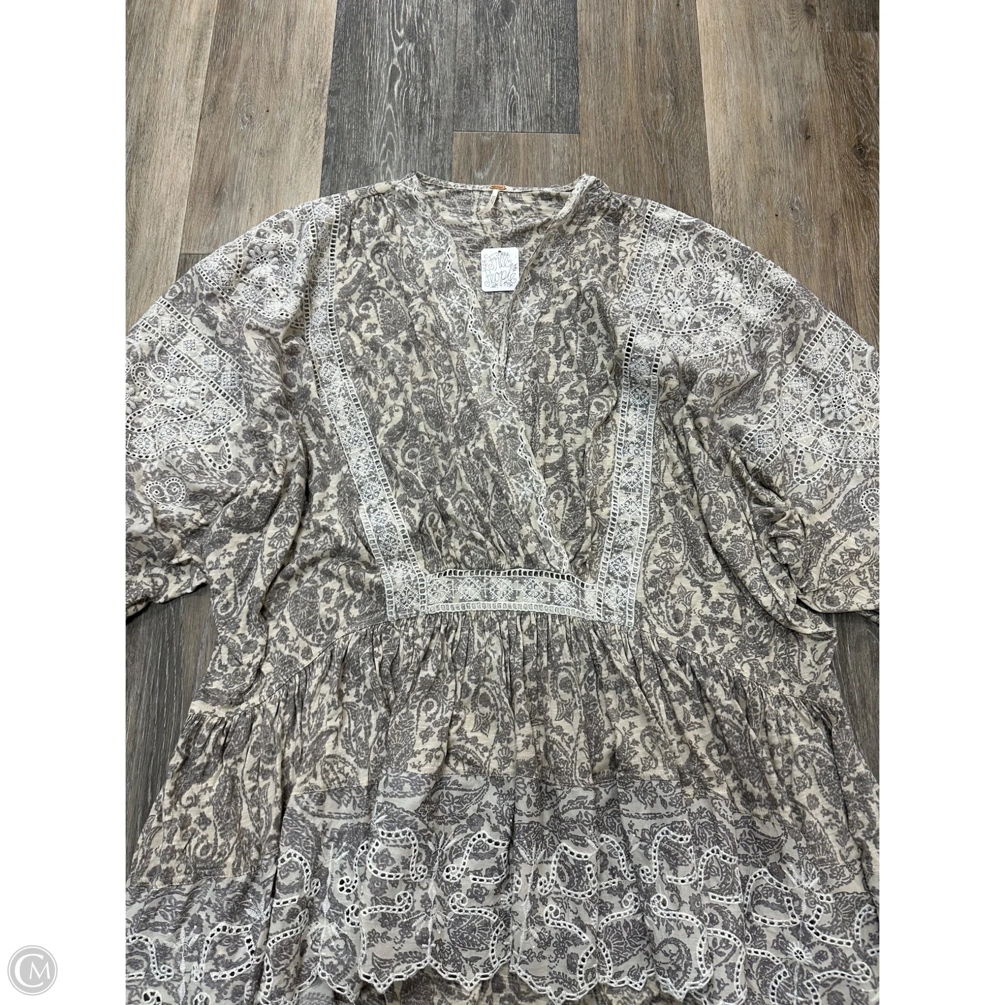 Tunic Short Sleeve By Free People In Tan, Size: S