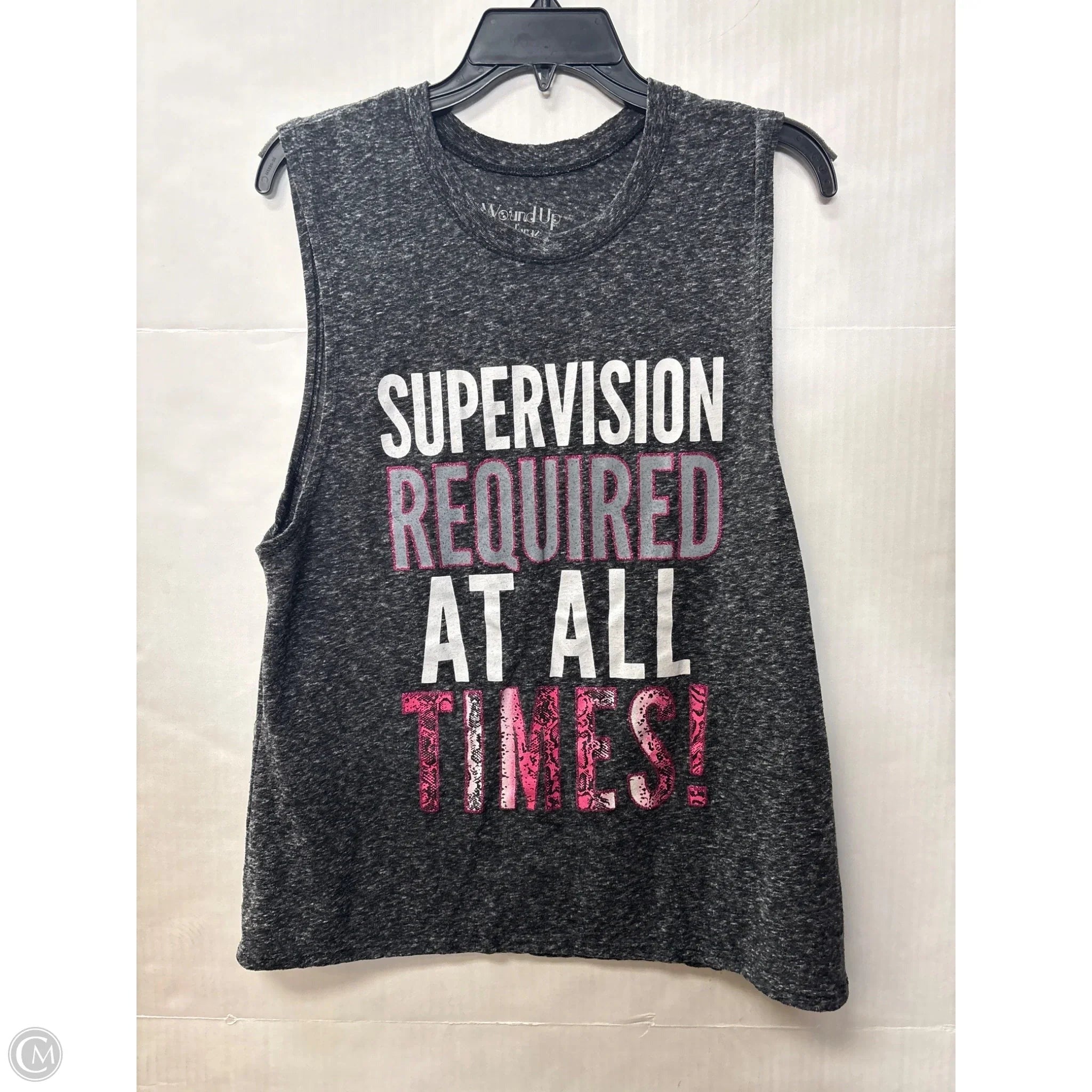 Top Sleeveless By Clothes Mentor In Grey, Size: Xxl