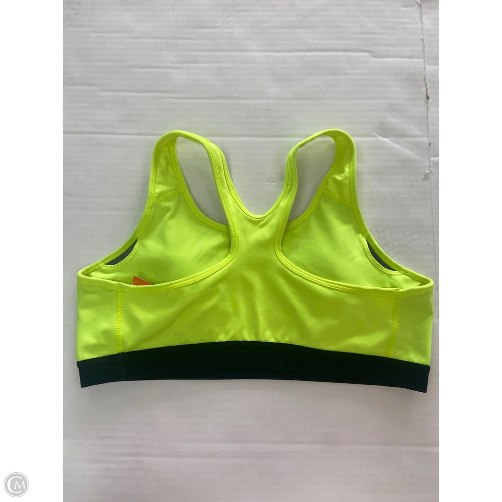 Athletic Bra By Nike In Yellow, Size: Xl