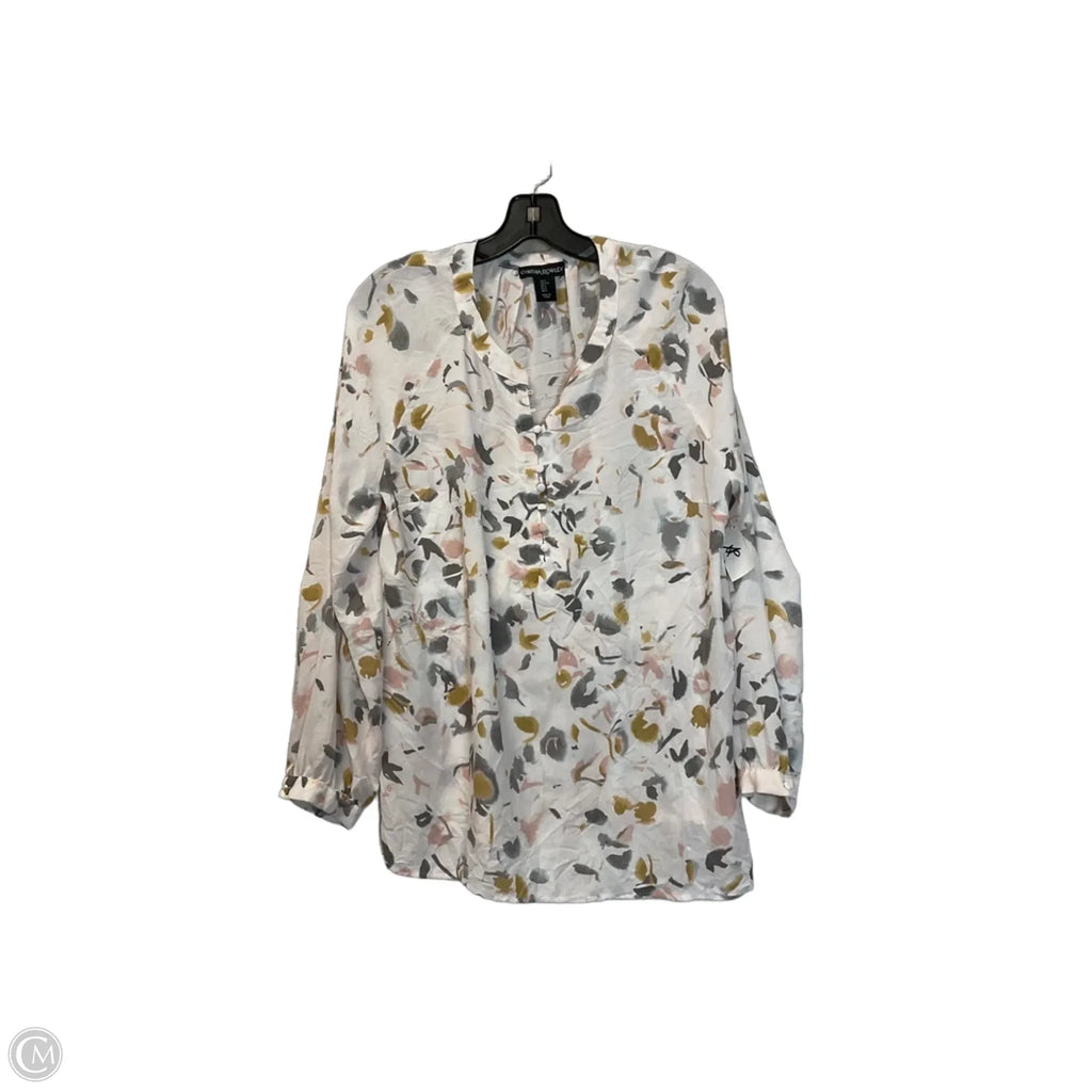 Top Long Sleeve By Cynthia Rowley In Floral Print, Size: L