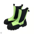 Boots Ankle Flats By Azalea Wang In Black & Green, Size: 7.5