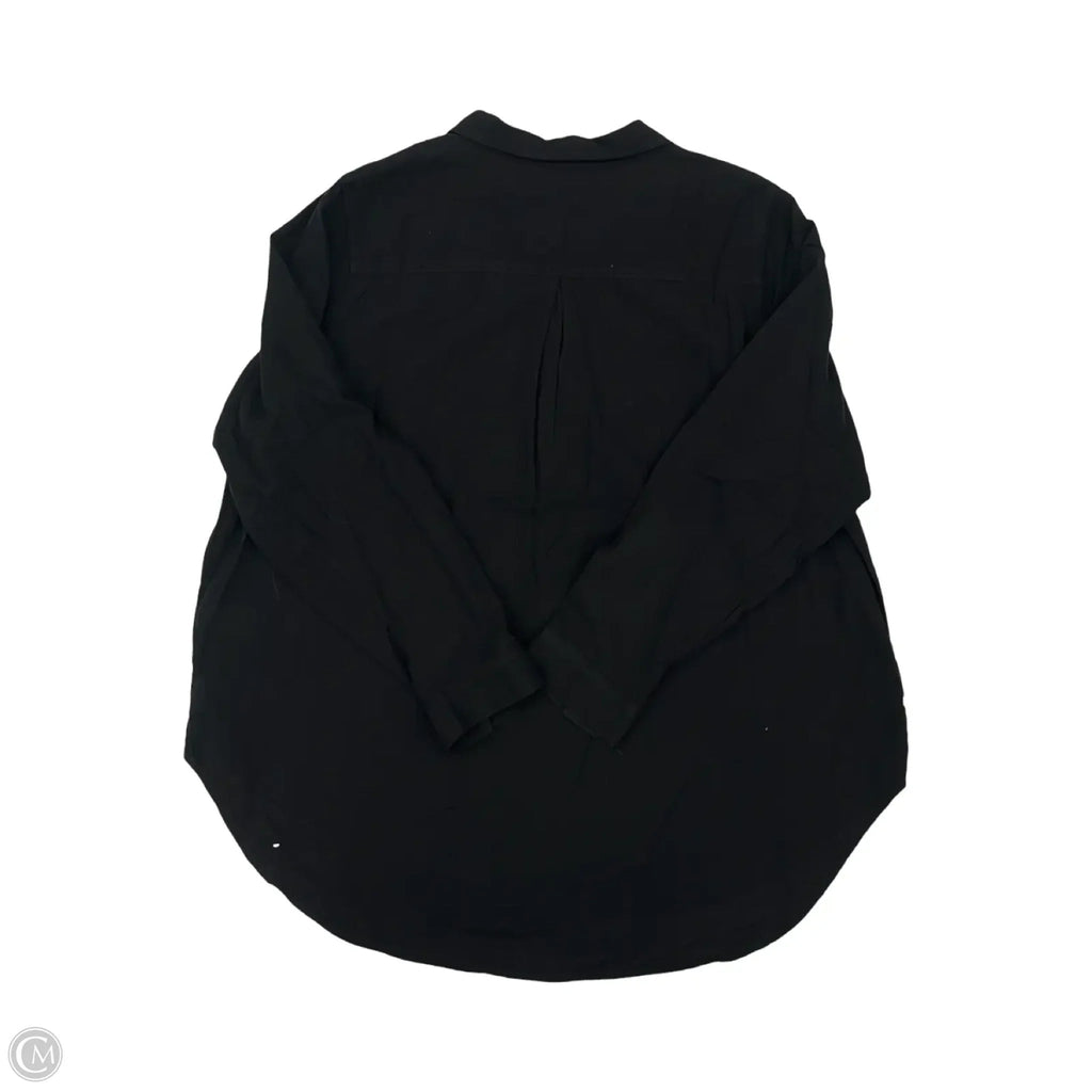 Top Long Sleeve By Terra & Sky In Black, Size: L