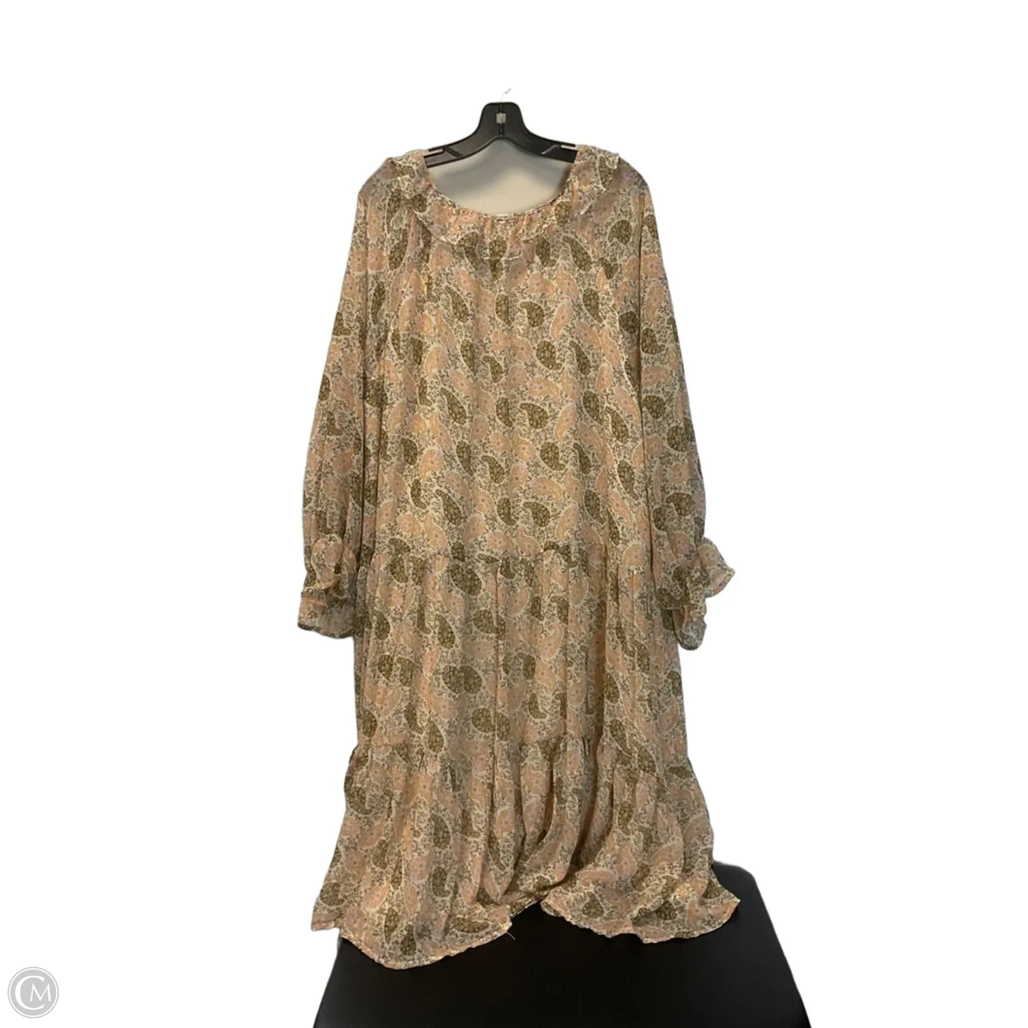 Dress Casual Midi By Cmc In Floral Print, Size: 1x