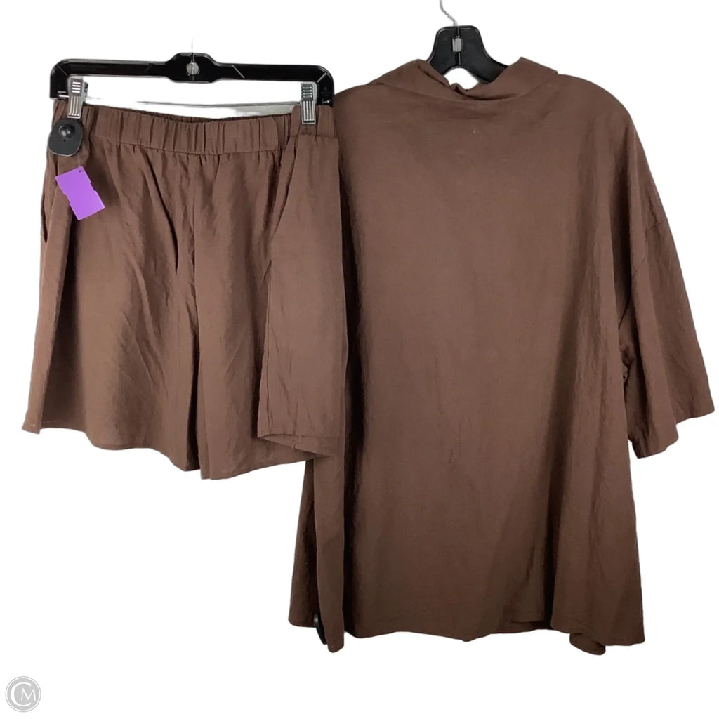 Shorts Set By Shein In Brown, Size: 2x