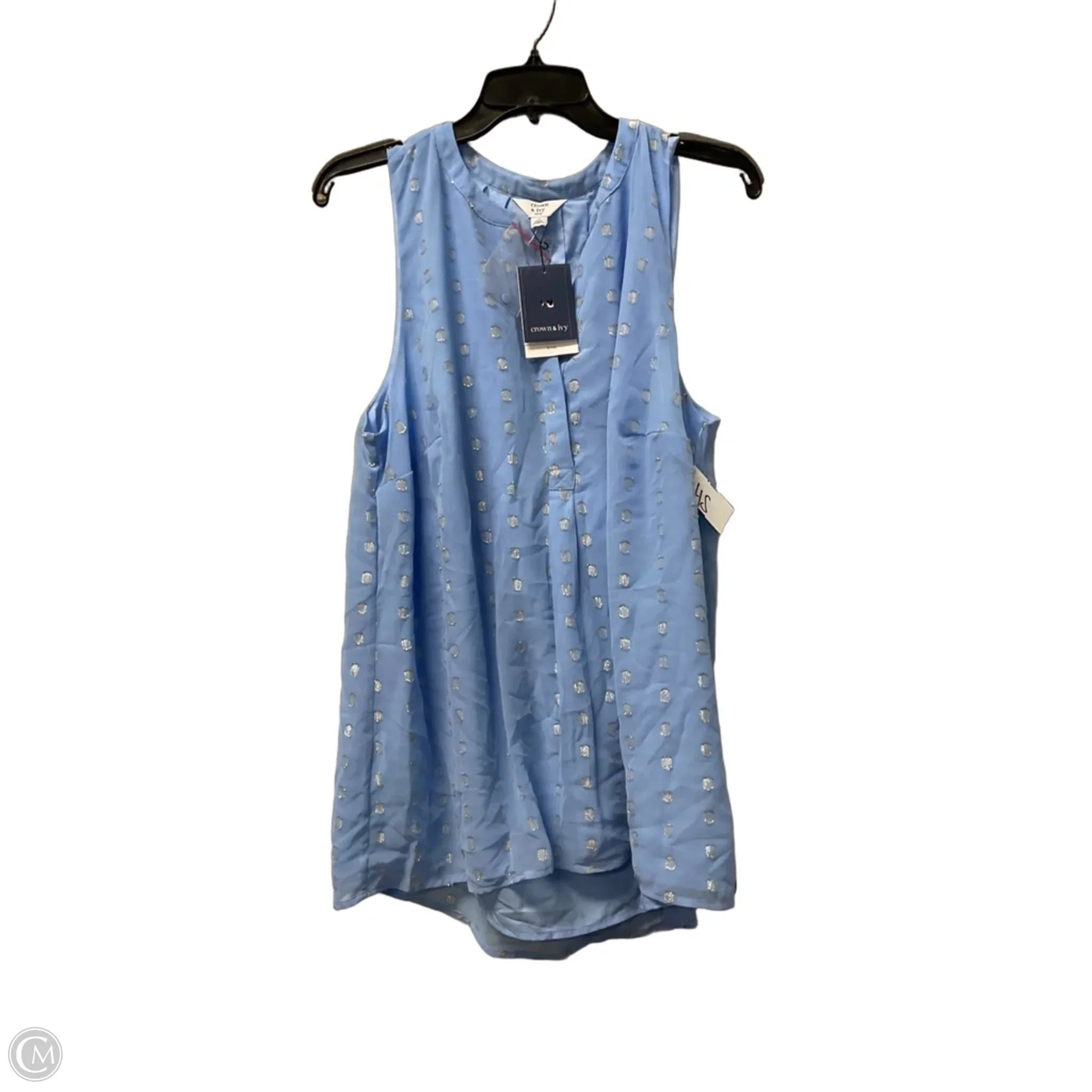 Top Sleeveless By Crown And Ivy In Blue, Size: 1x