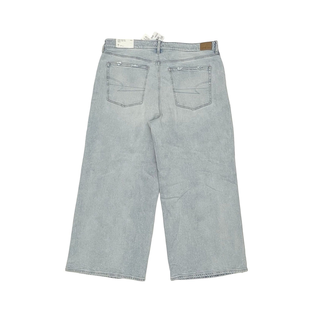 Jeans Wide Leg By American Eagle In Blue Denim, Size:18