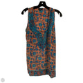 Top Sleeveless By Tolani In Blue & Orange, Size: L 100% Silk