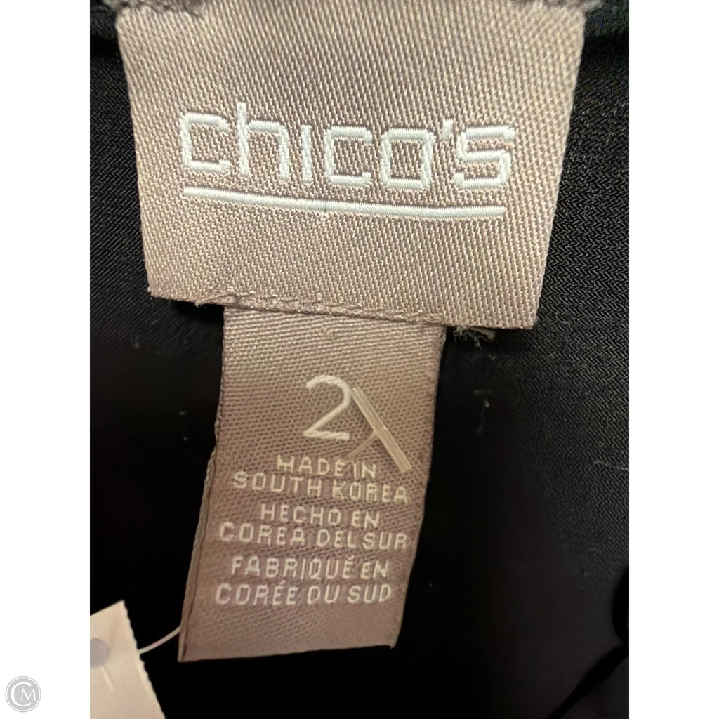 Dress Casual Midi By Chicos In Black, Size: L