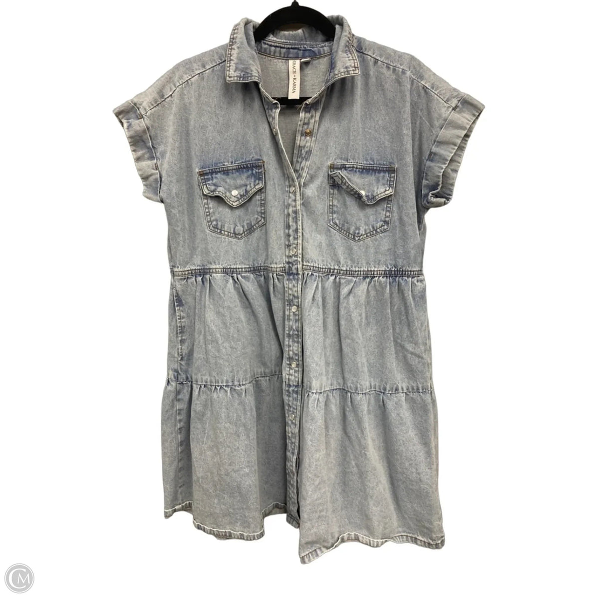 Dress Casual Short By Grace + Karma In Blue, Size: S