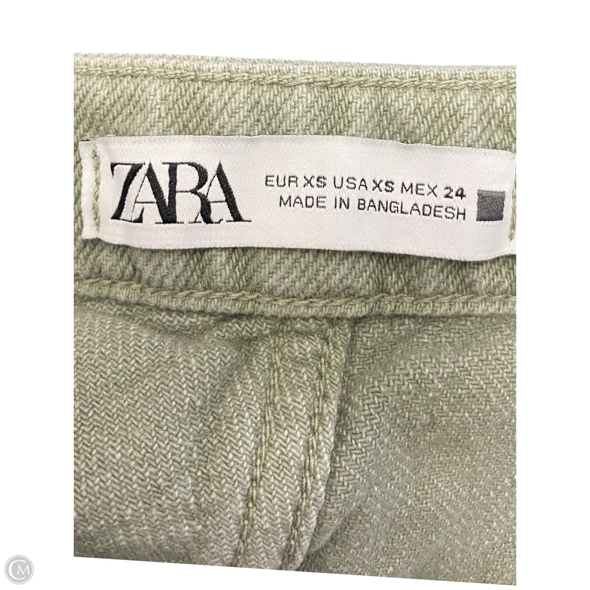 Skort By Zara In Green, Size: Xs
