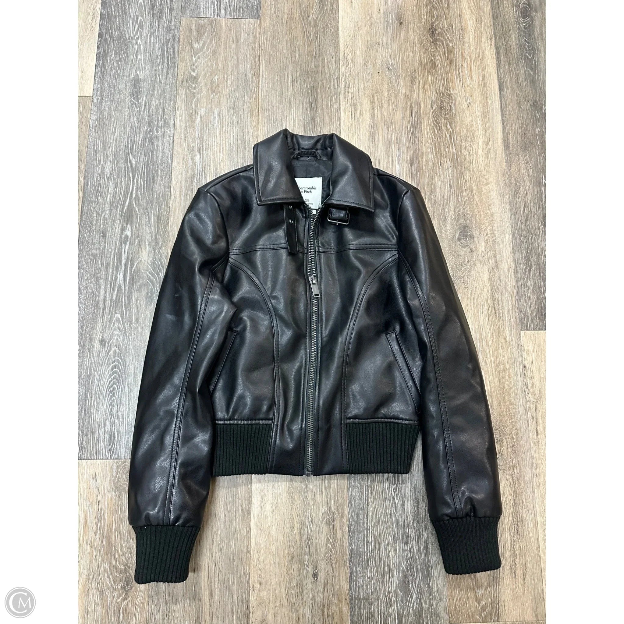 Jacket Moto By Abercrombie And Fitch In Black, Size: Xs