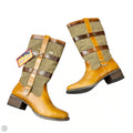 Boots Mid-calf Heels By Durango In Brown & Cream, Size: 9.5