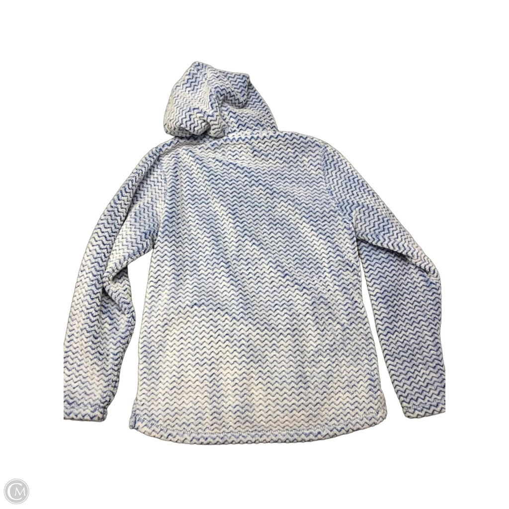 Sweatshirt Hoodie By Top Of The World In Blue & White, Size: S