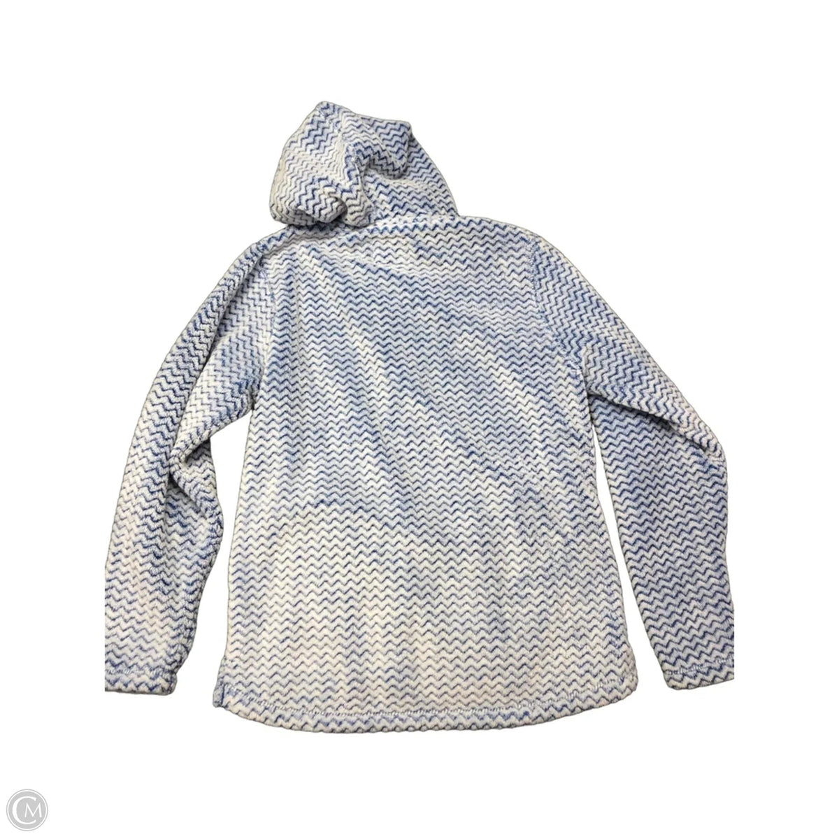 Sweatshirt Hoodie By Top Of The World In Blue & White, Size: S