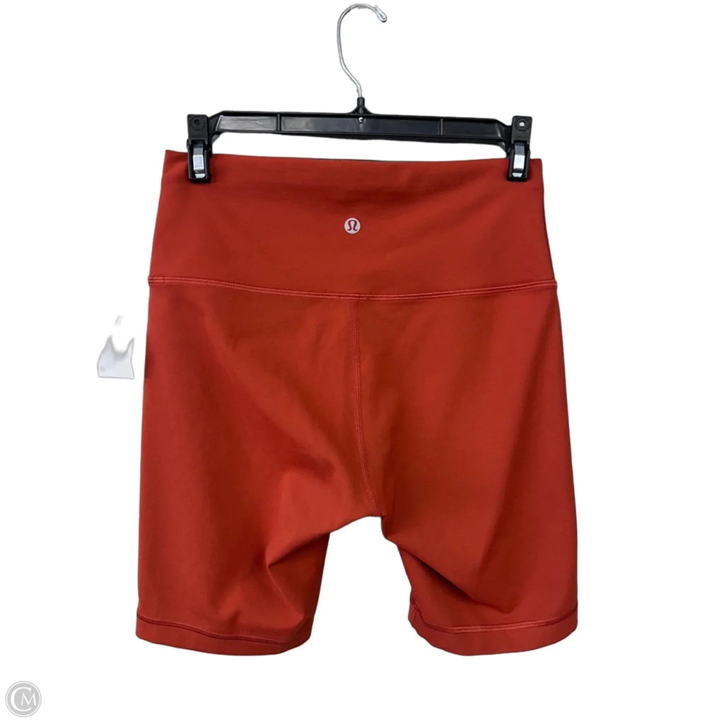 Athletic Shorts By Lululemon In Orange, Size: 8