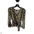Top Long Sleeve By 41 Hawthorn In Green & Pink, Size: M