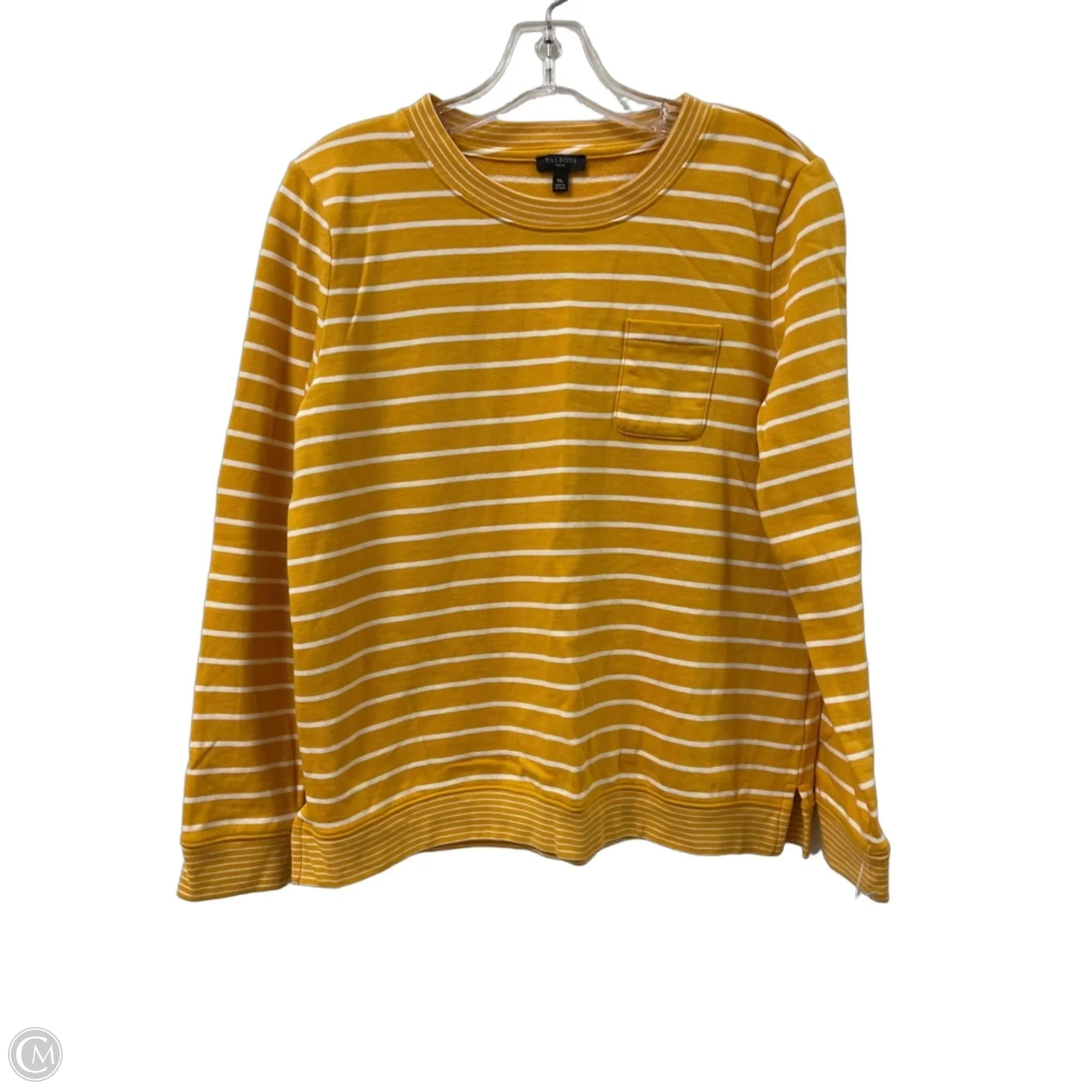 Top Long Sleeve By Talbots In Yellow, Size: Mp