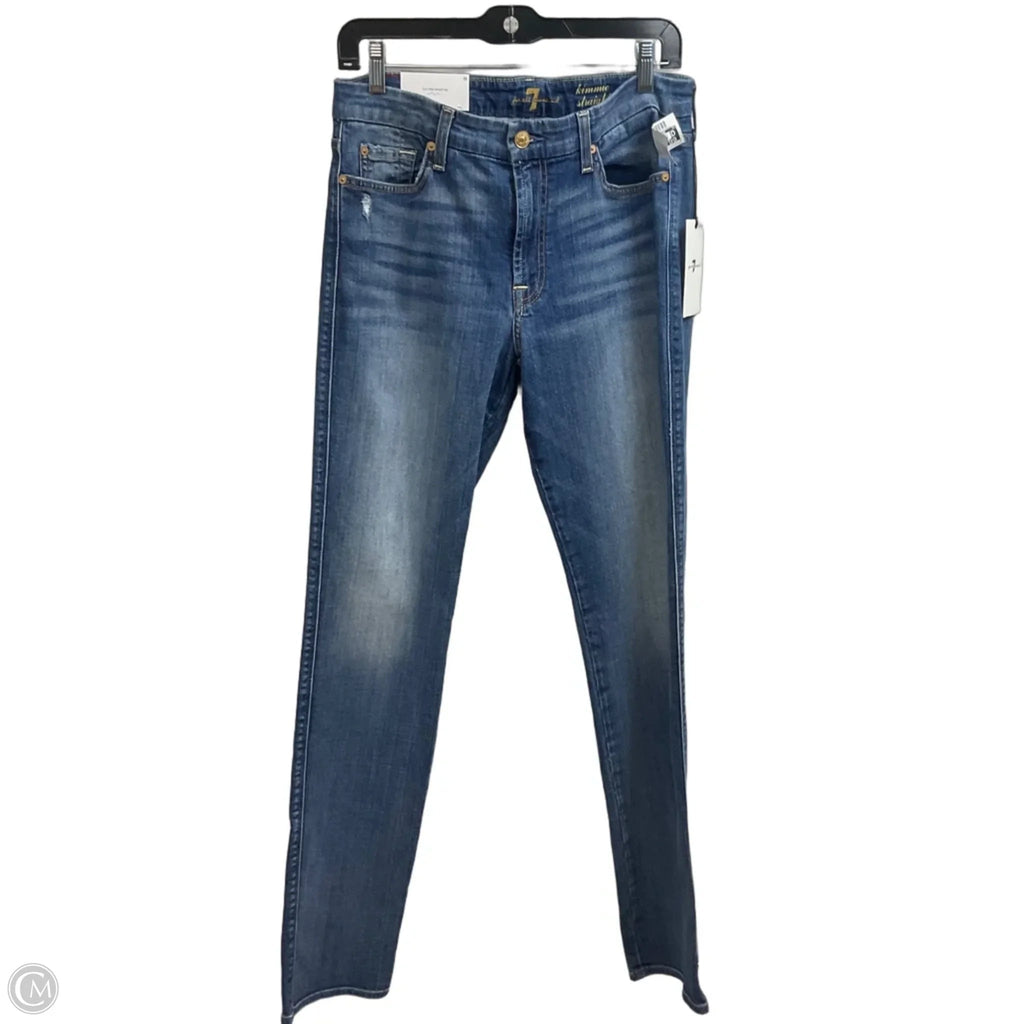 Jeans Straight By 7 For All Mankind In Blue, Size: 12