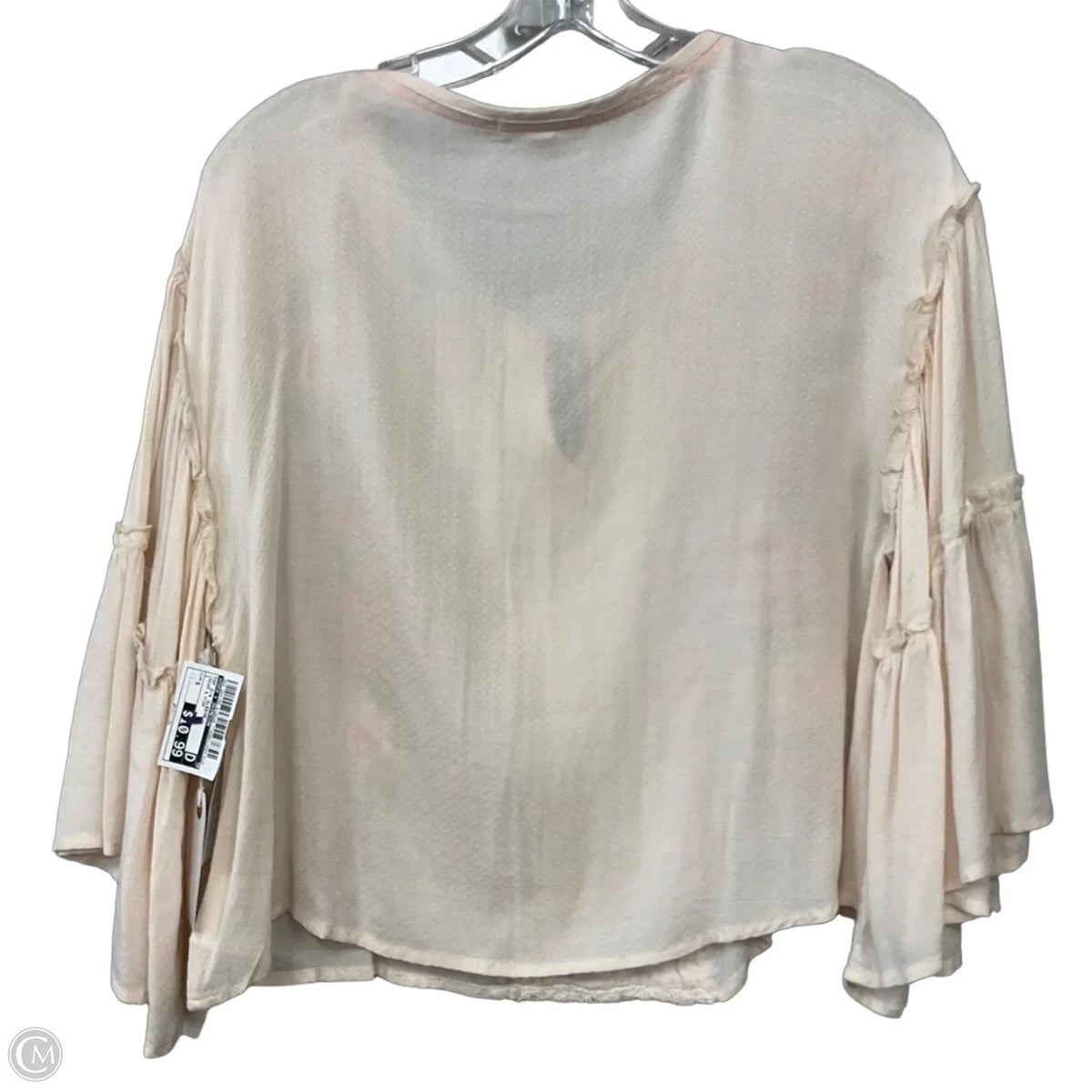 Top 3/4 Sleeve By Coco + Jaimeson In Cream & Pink, Size: S