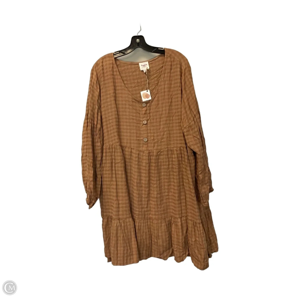 Dress Casual Short By Clothes Mentor In Brown, Size: 2x