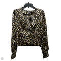 Blouse Long Sleeve By Lulus In Black & Tan, Size: S