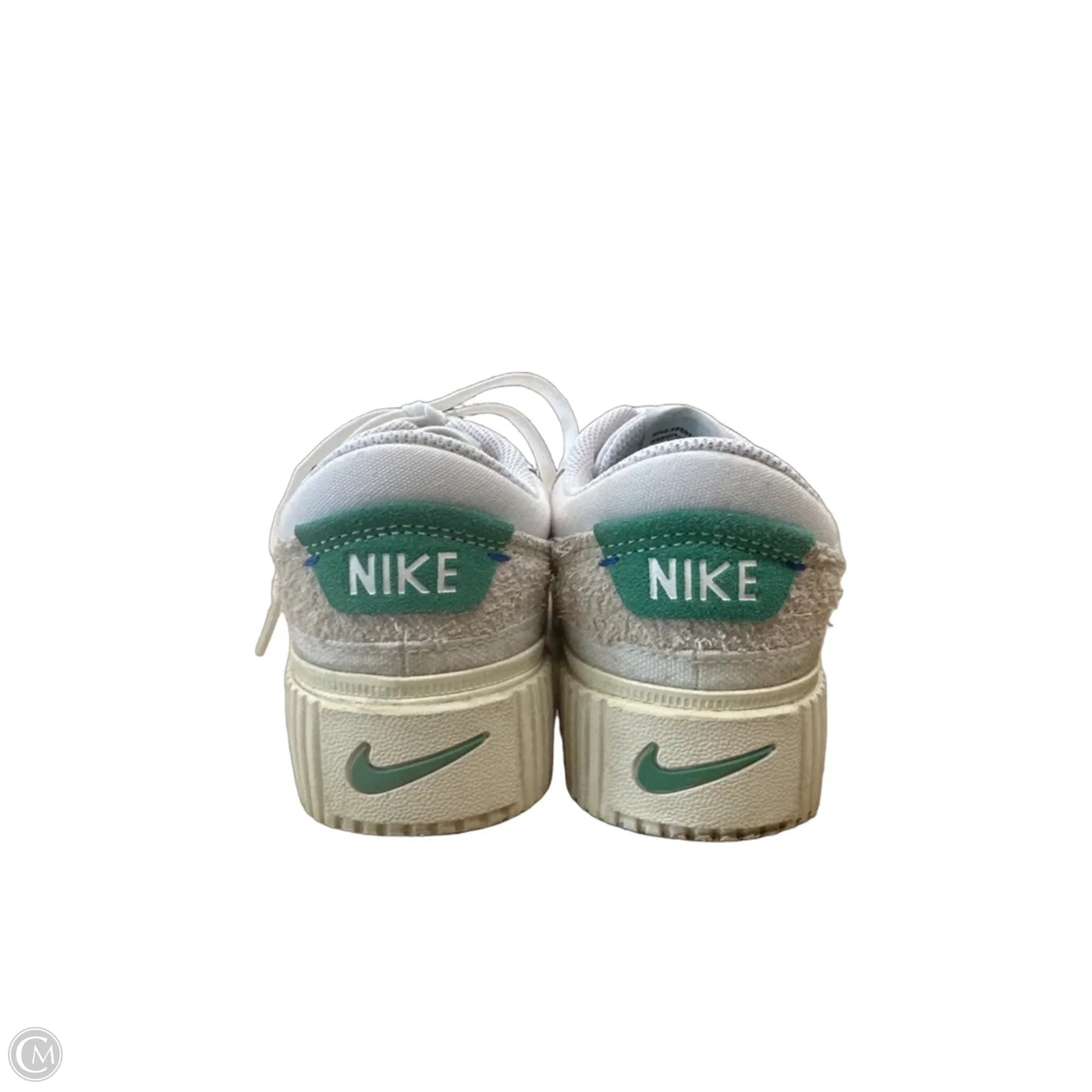 Shoes Sneakers By Nike In Green & White, Size: 6