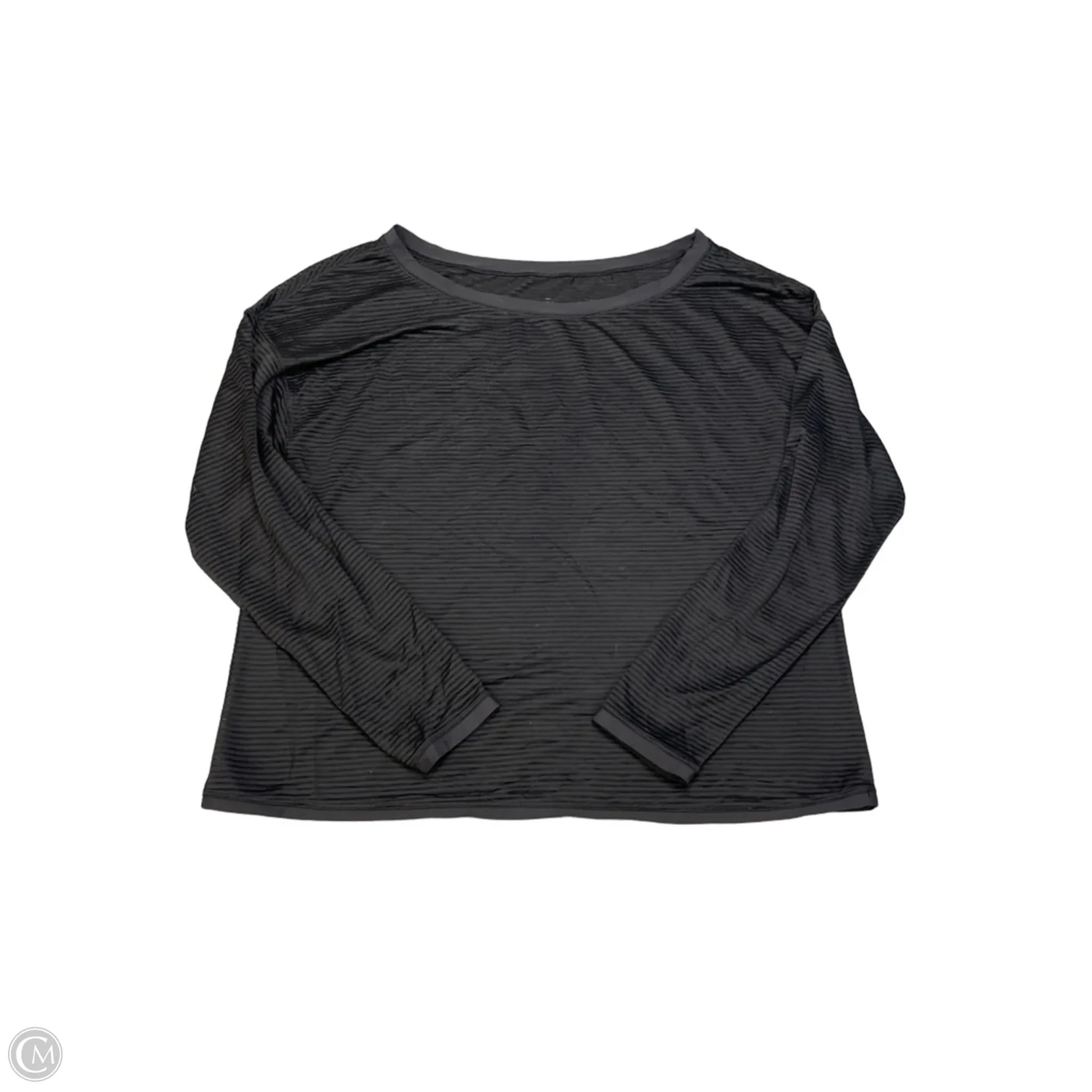 Athletic Top Long Sleeve Crewneck By Lululemon In Black, Size: M