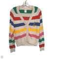 Sweater Cardigan By Disney In Striped Pattern, Size: S