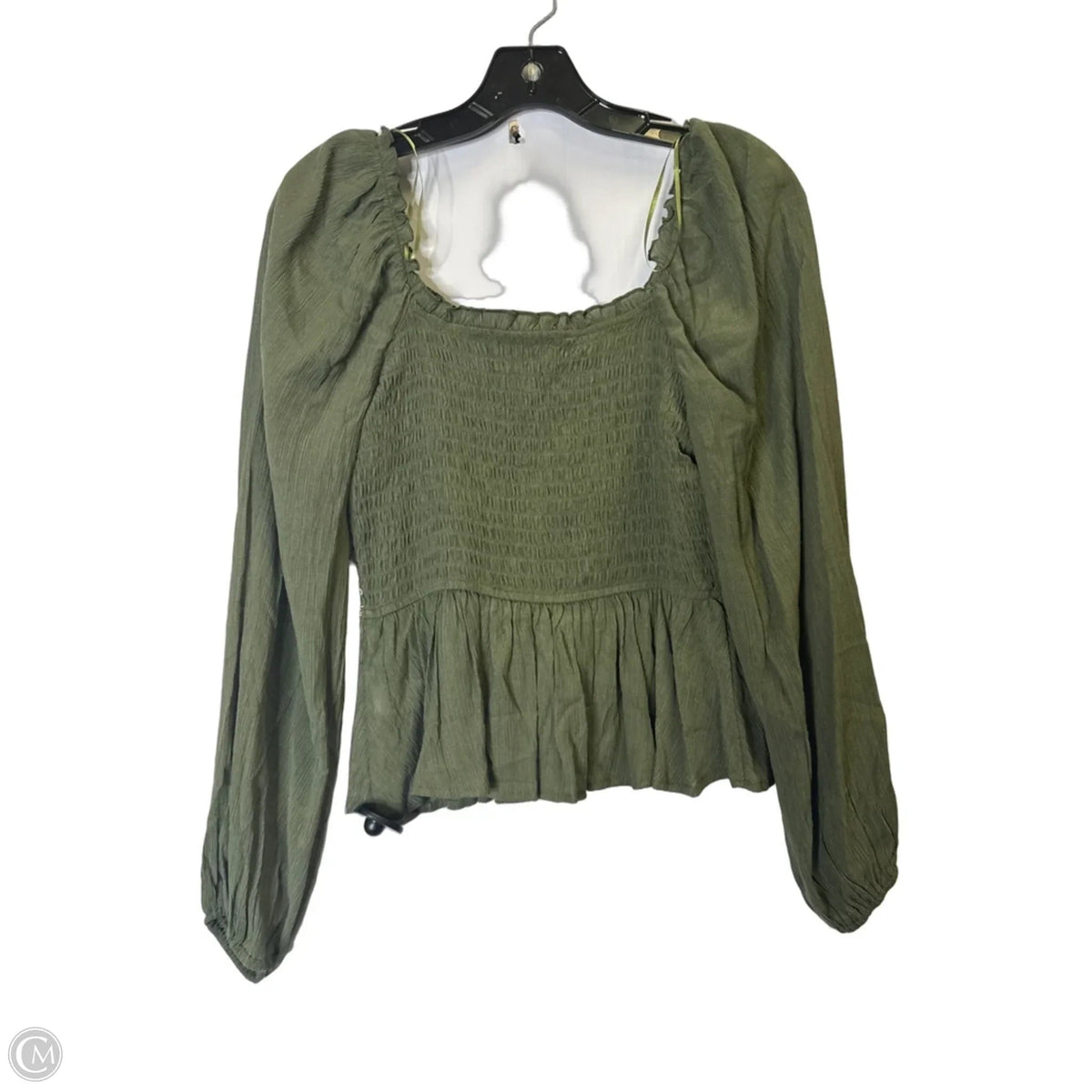 Top Long Sleeve By Trixxi In Green, Size: M