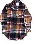 Jacket Faux Fur & Sherpa By American Eagle In Maroon, Size:S
