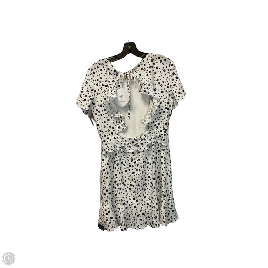 Dress Casual Short By Clothes Mentor In Blue & White, Size: 10