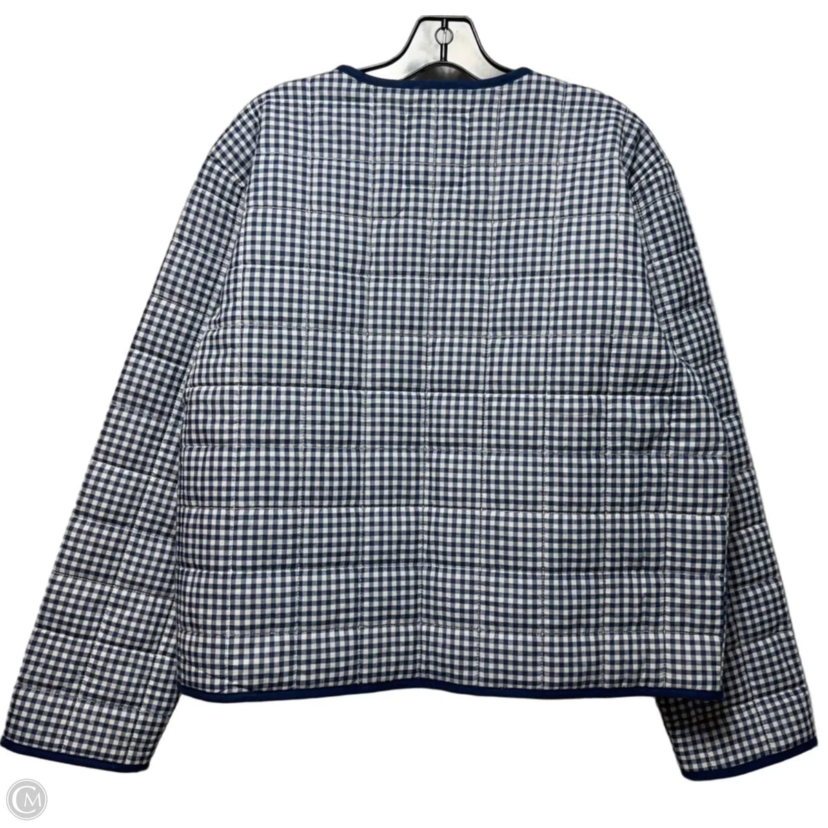 Jacket Puffer & Quilted By Abercrombie And Fitch In Checkered Pattern, Size: L