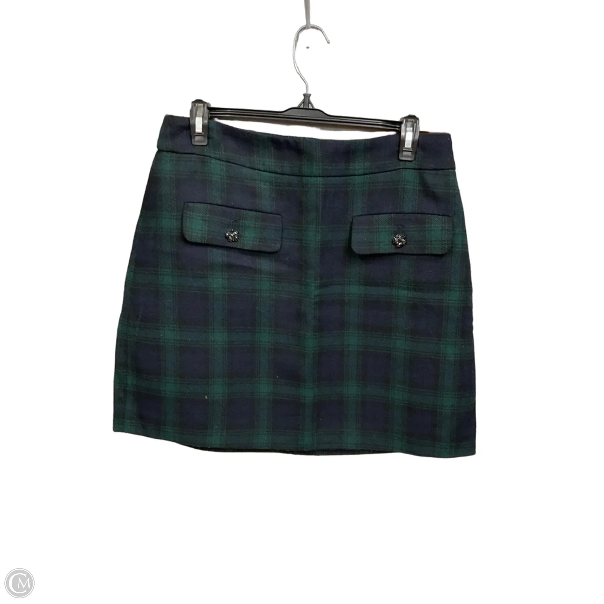 Skirt Mini & Short By Loft In Plaid Pattern, Size: 8