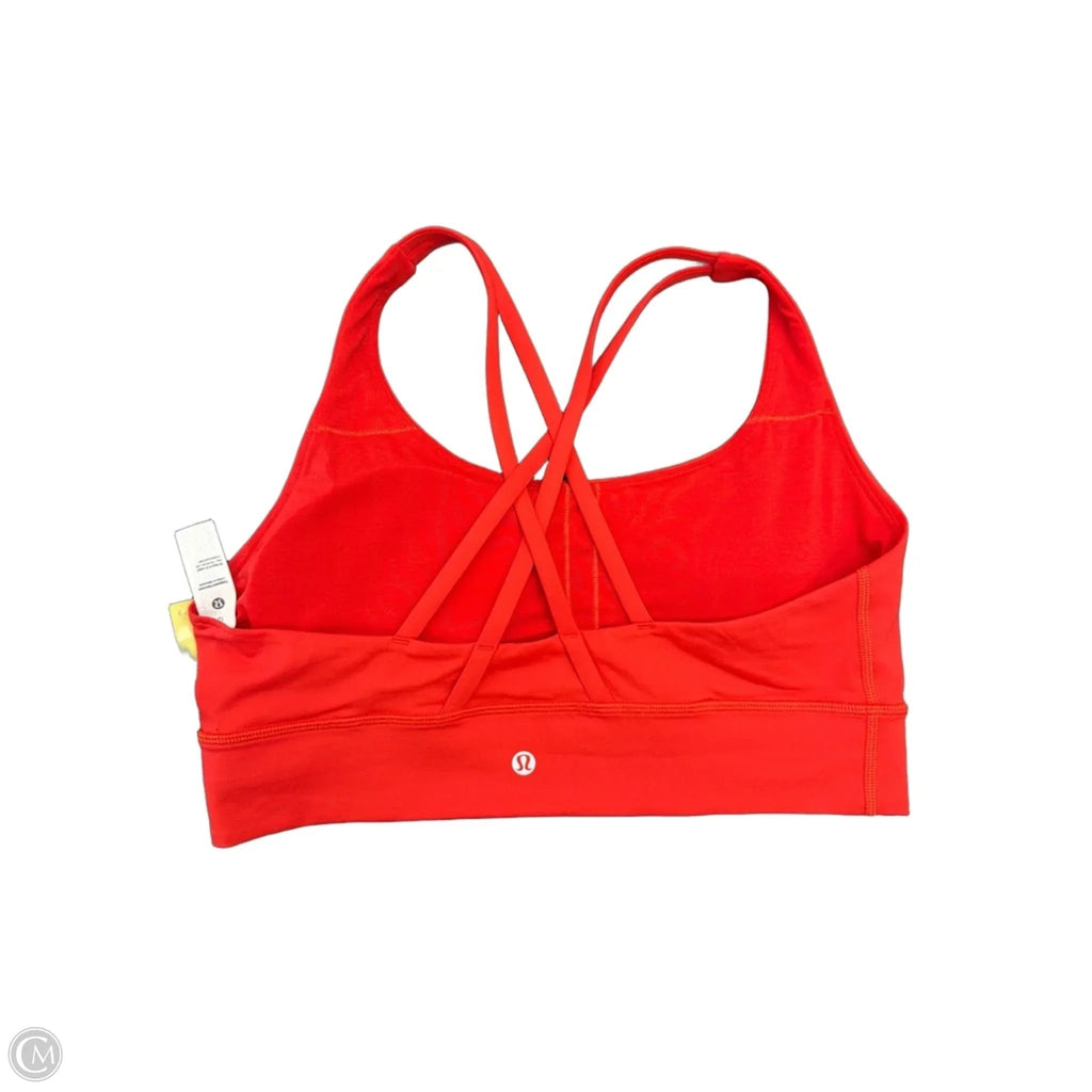 Athletic Bra By Lululemon In Orange, Size: 12