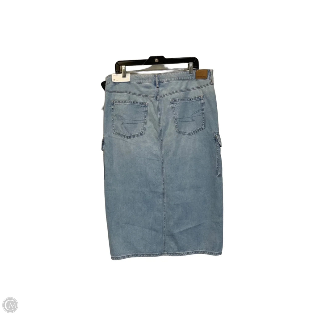 Skirt Maxi By American Eagle In Blue Denim, Size: 14