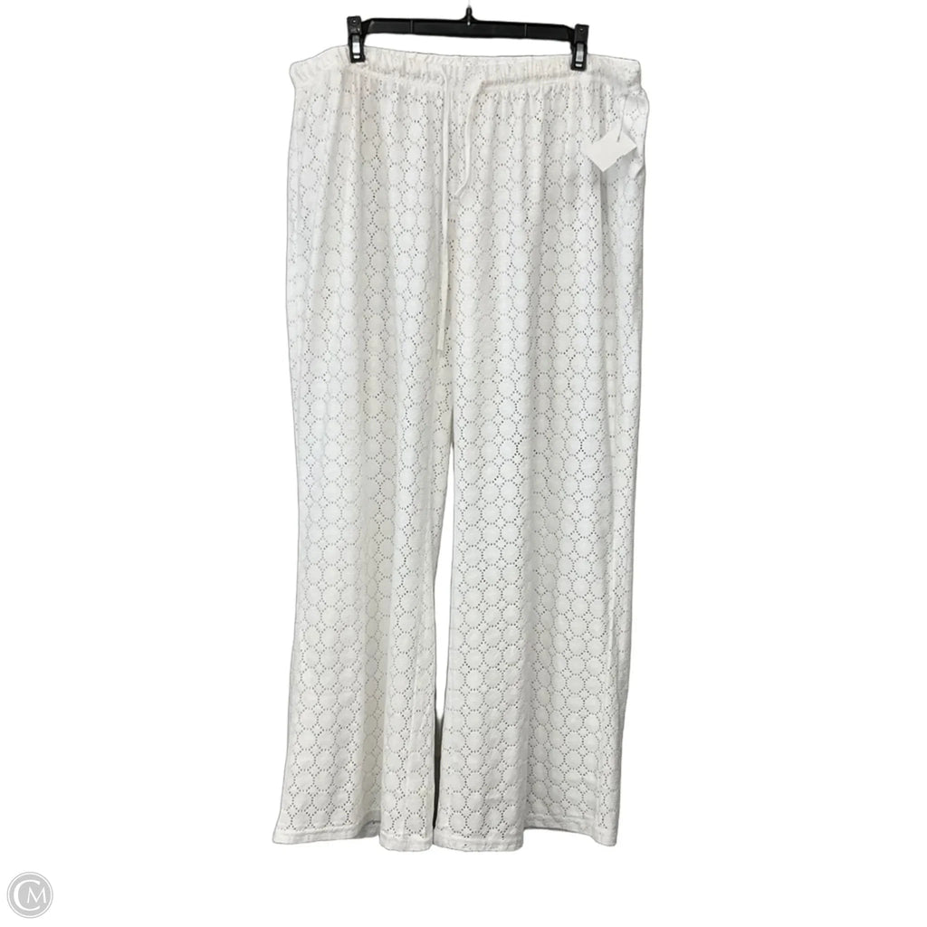 Swimwear Cover-up By Clothes Mentor In White, Size: 1x