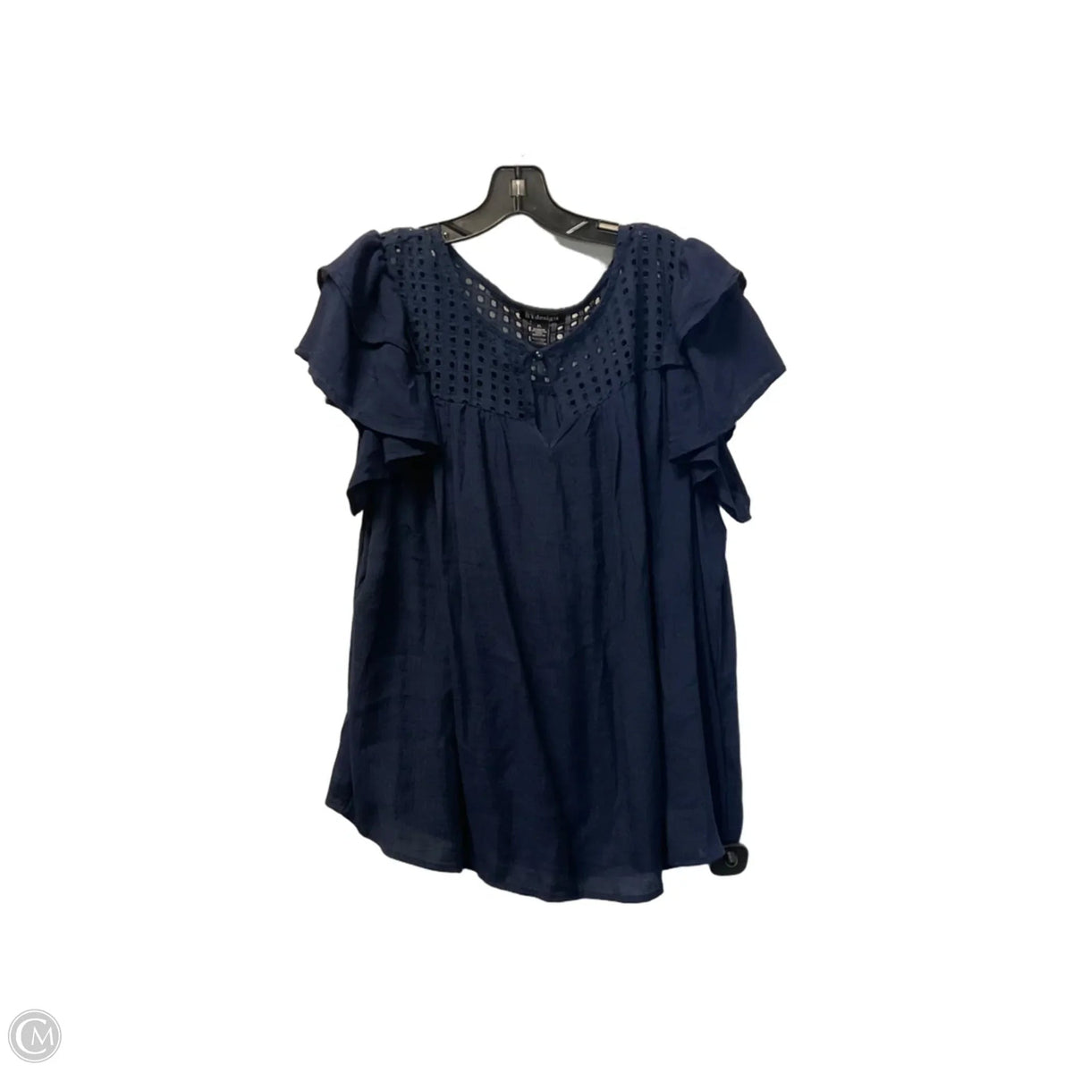 Top Short Sleeve By By Design In Navy, Size: Xl