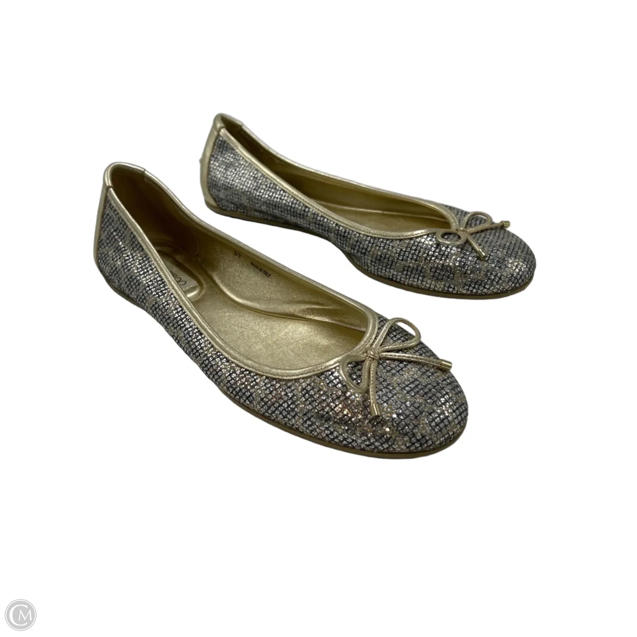 Like New! Jimmy Choo Walsh Leopard Glitter Ballet Luxury Shoes, Size: 9