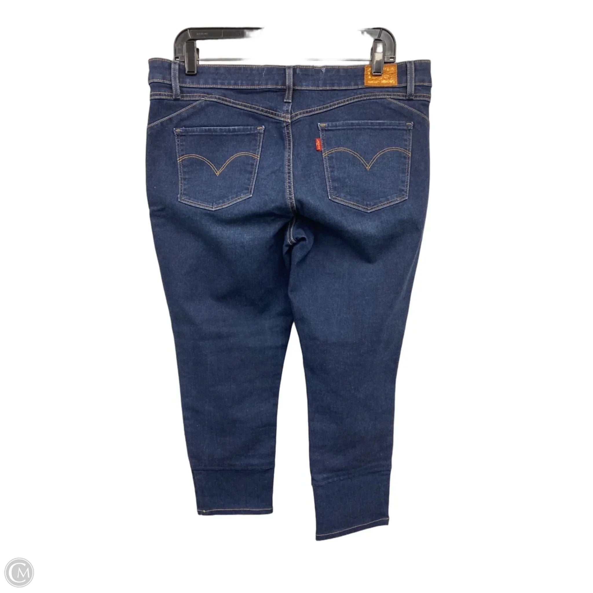 Jeans Skinny By Levis In Blue Denim, Size: 14