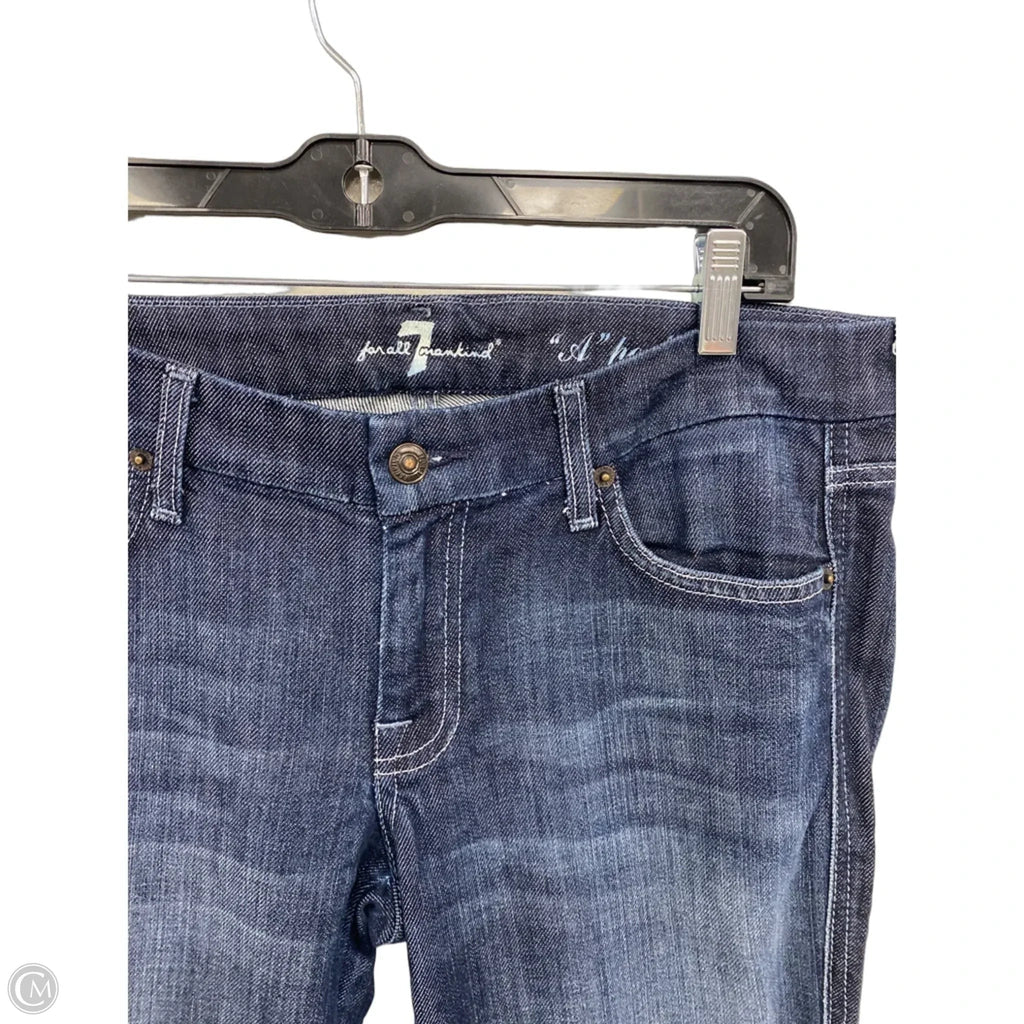 Jeans Flared By 7 For All Mankind In Blue Denim, Size: 10