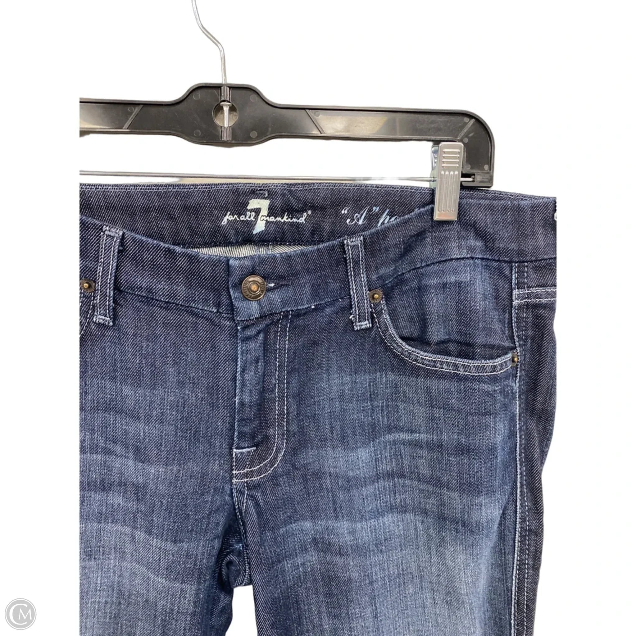 Jeans Flared By 7 For All Mankind In Blue Denim, Size: 10