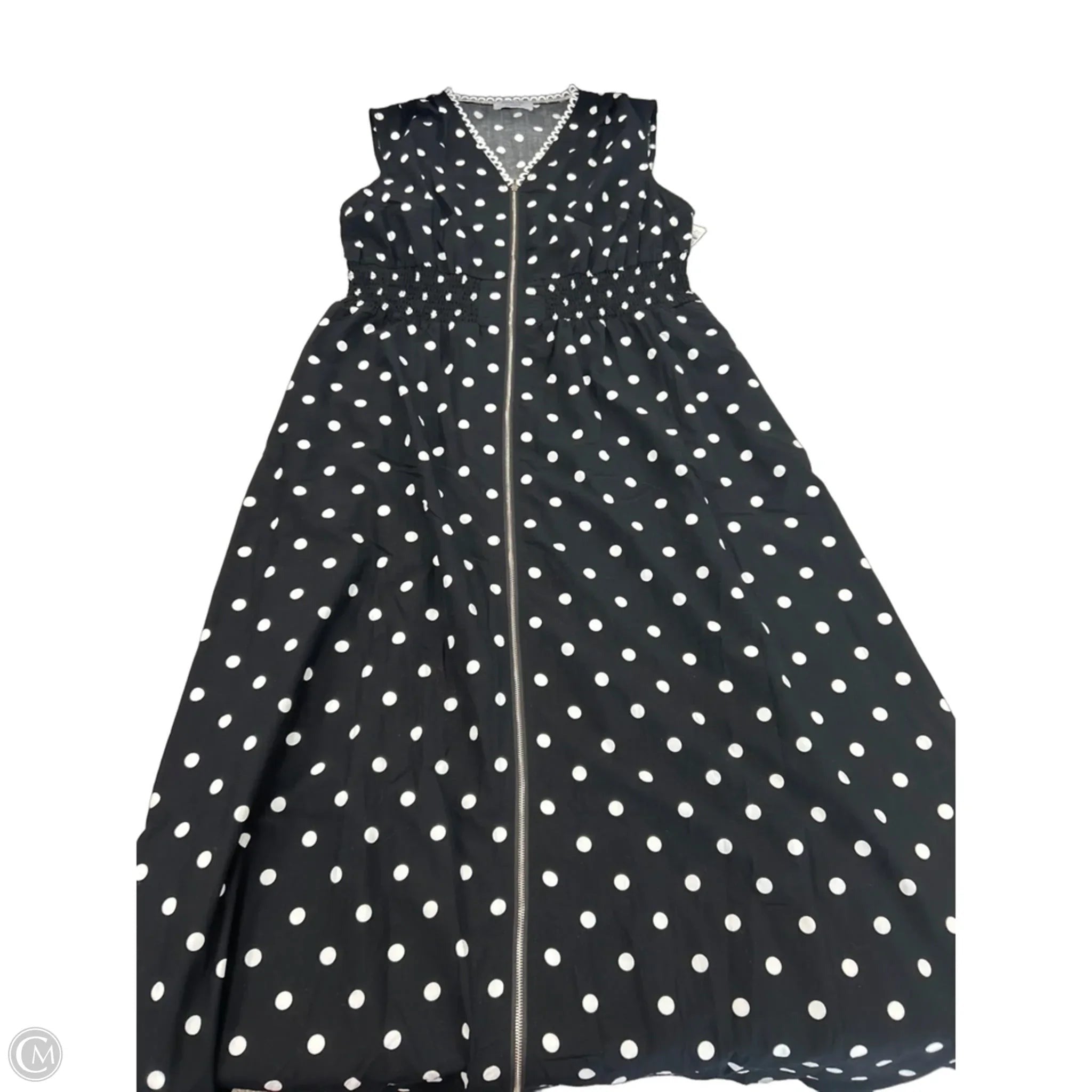 Dress Casual Midi By Cme In Black & White, Size: Xl