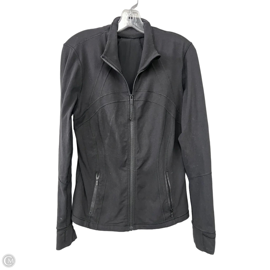 Athletic Jacket By Lululemon In Black, Size: 12